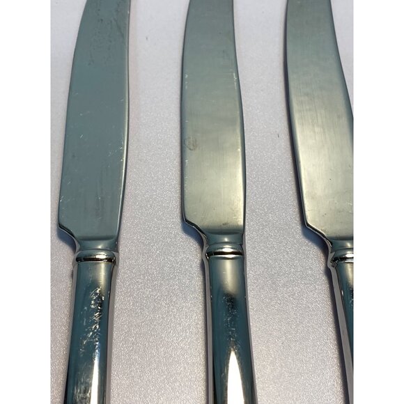 Lenox Federal Platinum Glossy Stainless 18/8 Dinner Knife Set of 3 - 9 1/2" L - Picture 7 of 9